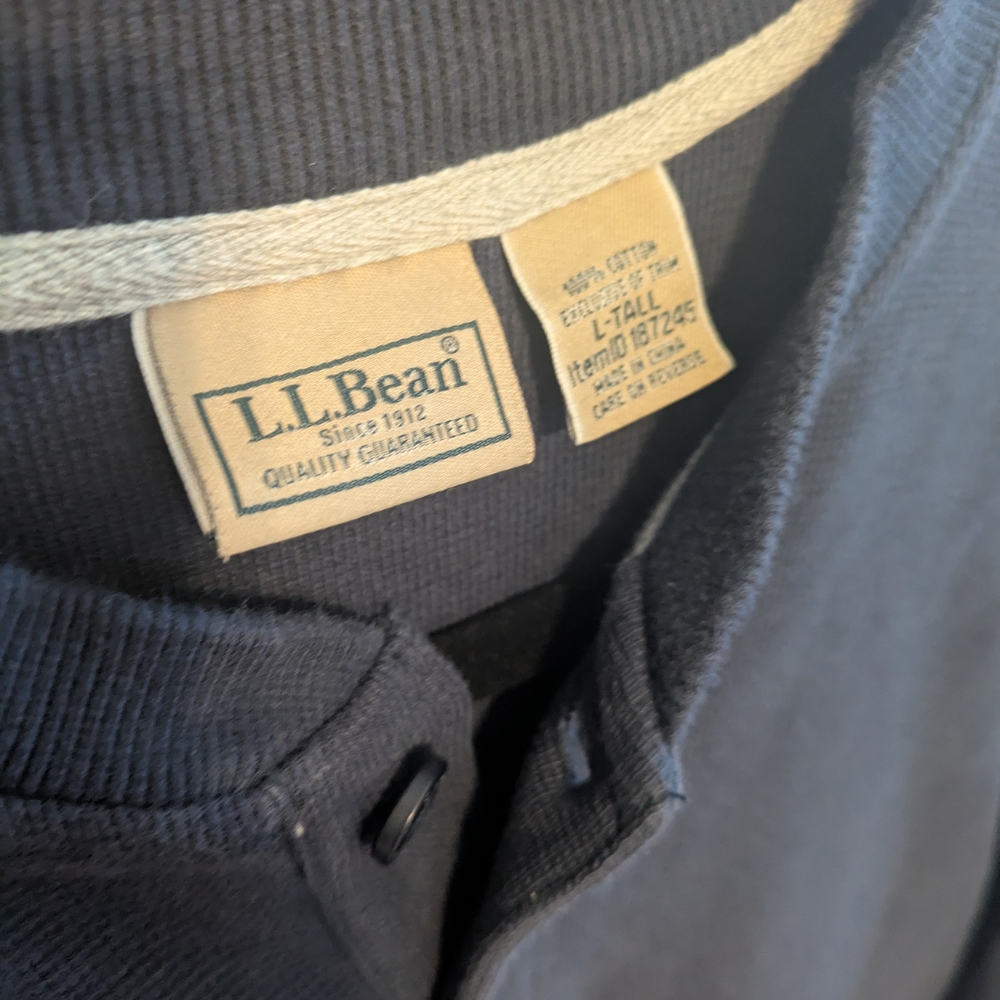 L.L. Bean Navy Henley